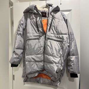 Kids Silver Puffer Jacket
